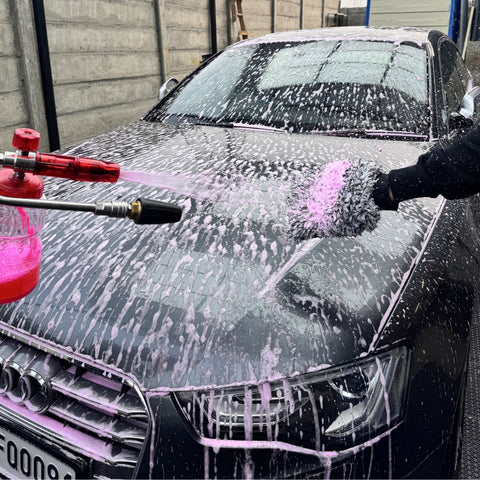 Microfiber Wash Mitt from Prismax Car Care Products, showing soft, plush microfiber material for gentle vehicle cleaning.