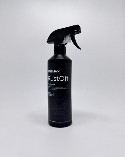 Prismax India RustOff car care products wheel iron remover for alloy wheels, safe paint decontamination and detailing.