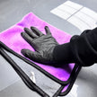Two Prismax microfibre towels, 40x60cm, ultra-absorbent 600 GSM mid-weight towels, shown folded for car cleaning or drying.