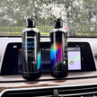 Prismax InterioRevive Interior Refurbishment Lotion applied to car interior surfaces, restoring and cleaning with a smooth finish.