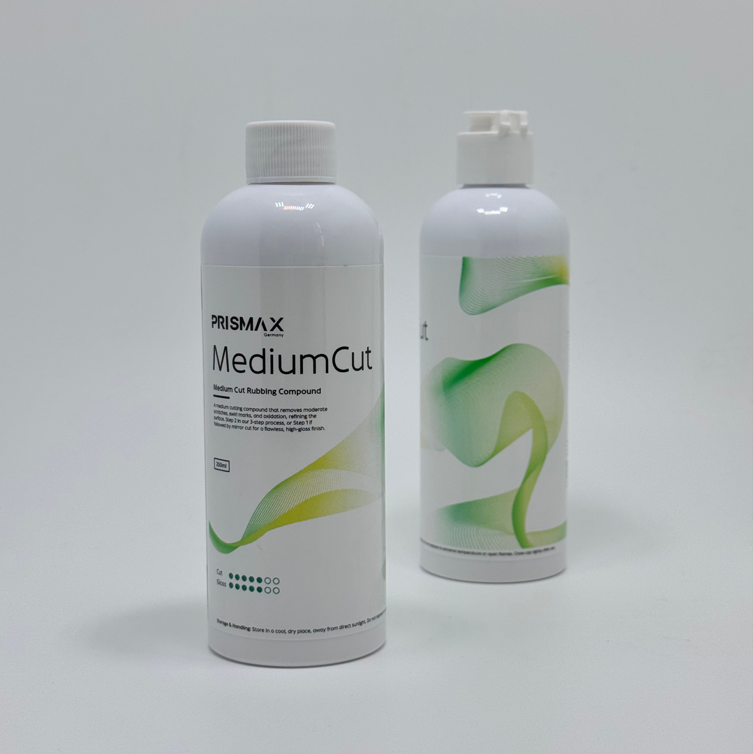 Prismax Medium Cut Compound for removing swirl marks and restoring car paint gloss