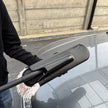 Prismax DustOff Car Duster showing a close-up of the soft microfiber head for dust removal on vehicle surfaces.