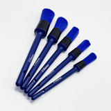 Set of five Prismax BasicDetail brushes for car cleaning, featuring different sizes with soft bristles for detailed vehicle care.