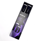 Set of two Prismax MasterDetail brushes for car cleaning and detailing, featuring soft bristles and ergonomic handles.