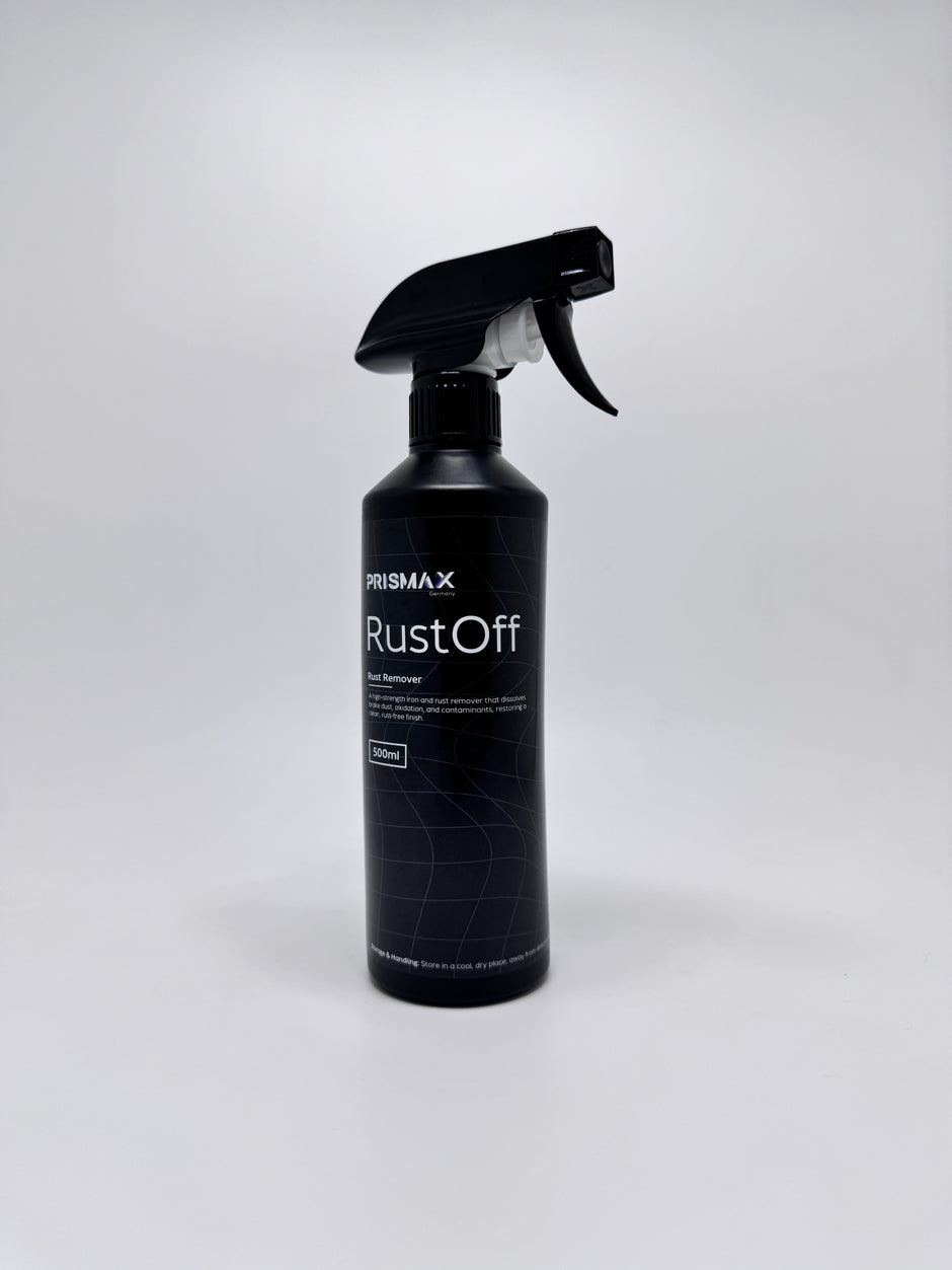 Set of three Prismax Iron Revival Kit brushes including RustOff and ProClean for removing rust and cleaning car surfaces.