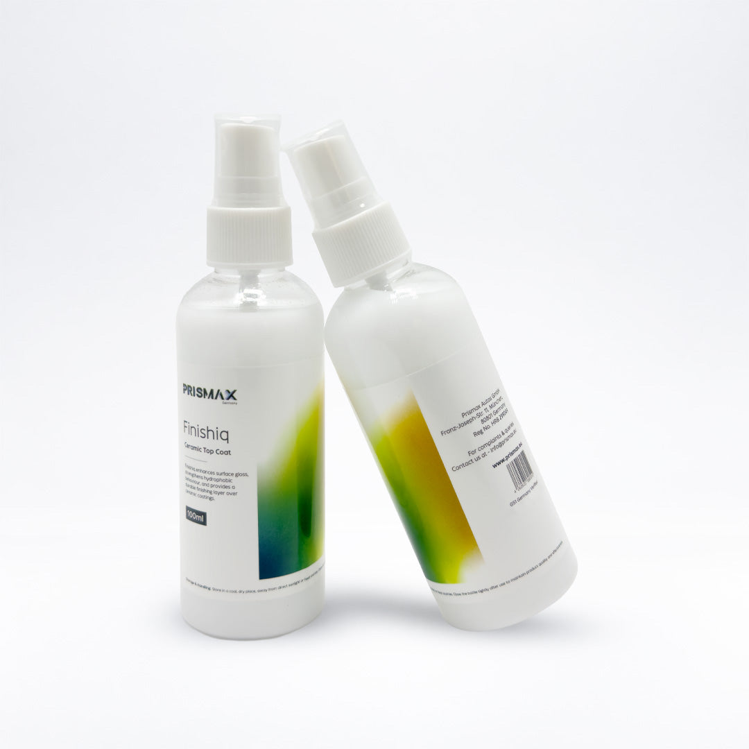 Prismax Finishiq car care product bottle on display
