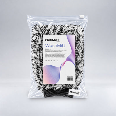 Prismax Car Care WashMitt for gentle, effective vehicle cleaning, featuring soft microfiber material for a scratch-free wash.